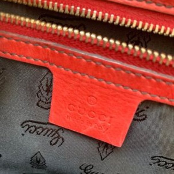 Gucci Red Coated Canvas and Leather Large Dialux Queen Bow Tote Bag - Picture 10 of 15